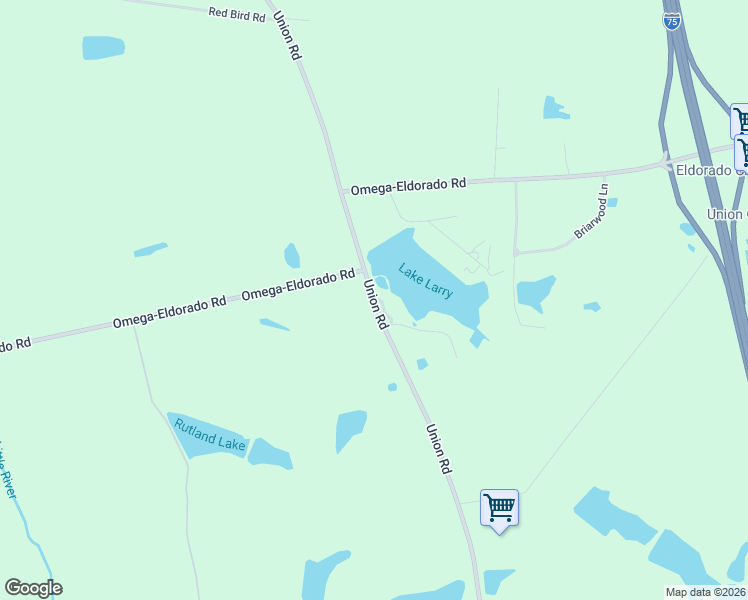 map of restaurants, bars, coffee shops, grocery stores, and more near 5490 Union Road in Tifton