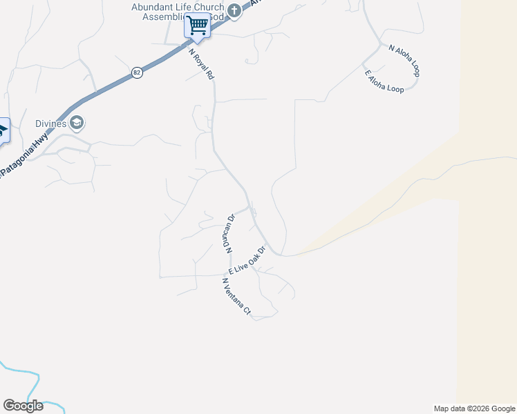 map of restaurants, bars, coffee shops, grocery stores, and more near 1144 North Royal Road in Nogales