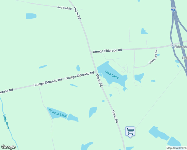 map of restaurants, bars, coffee shops, grocery stores, and more near 5490 Union Road in Tifton