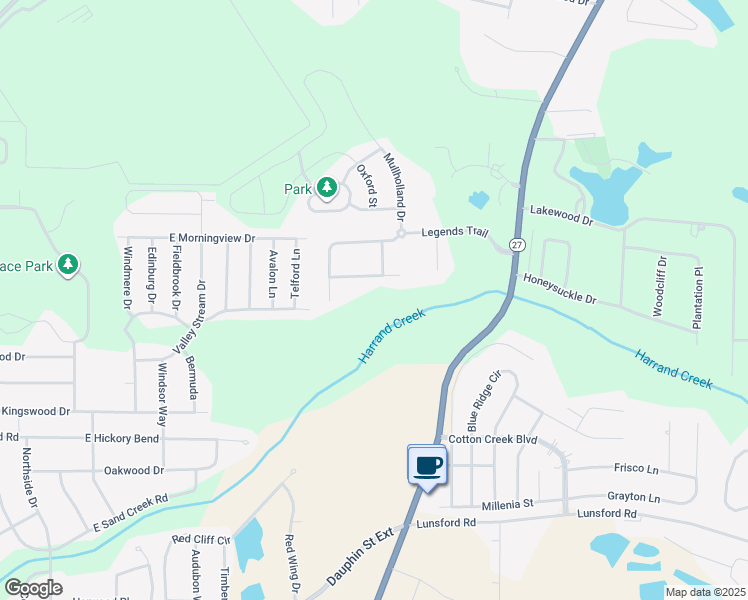 map of restaurants, bars, coffee shops, grocery stores, and more near 108 Rockin Chair Court in Enterprise