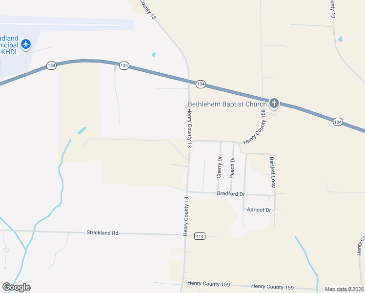 map of restaurants, bars, coffee shops, grocery stores, and more near 2760 County Road 13 in Headland