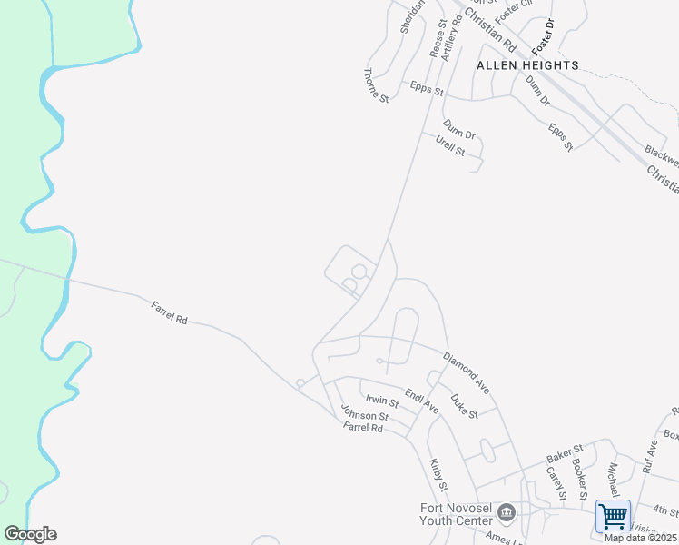 map of restaurants, bars, coffee shops, grocery stores, and more near Red Cloud Road in Fort Novosel