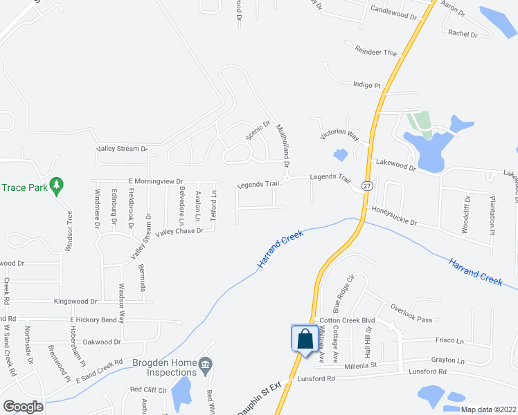map of restaurants, bars, coffee shops, grocery stores, and more near 107 Rockin Chair Court in Enterprise