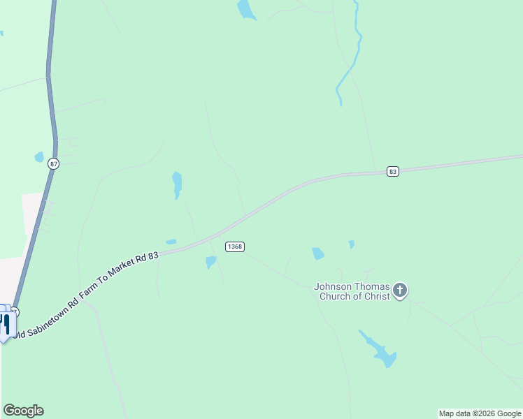 map of restaurants, bars, coffee shops, grocery stores, and more near 1154 Farm To Market Road 83 in Hemphill