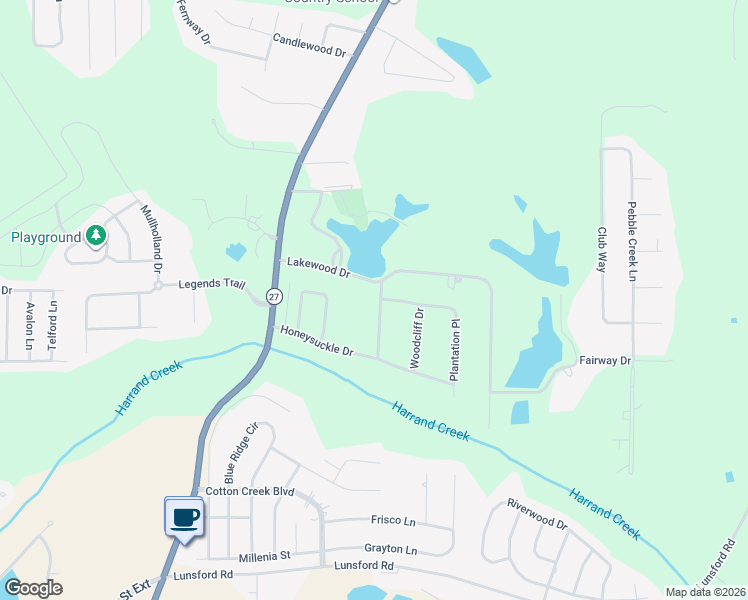 map of restaurants, bars, coffee shops, grocery stores, and more near 113 Lake Ridge Drive in Enterprise