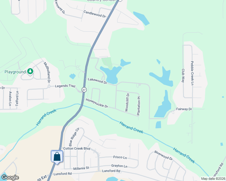 map of restaurants, bars, coffee shops, grocery stores, and more near 113 Lake Ridge Drive in Enterprise
