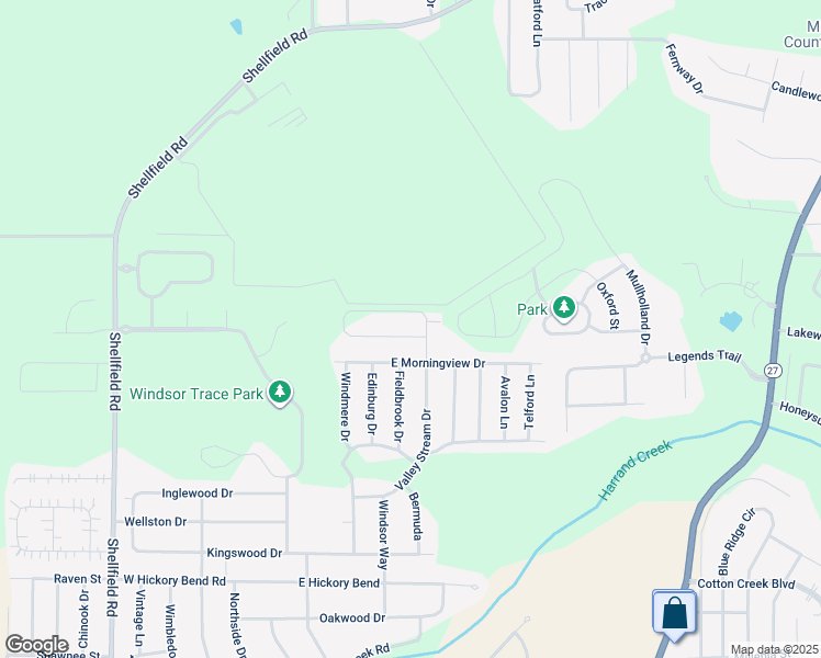 map of restaurants, bars, coffee shops, grocery stores, and more near 663 Valley Stream Drive in Enterprise
