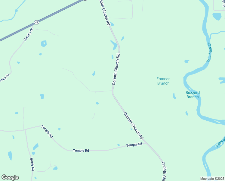 map of restaurants, bars, coffee shops, grocery stores, and more near 205 Corinth Church Road in Petal