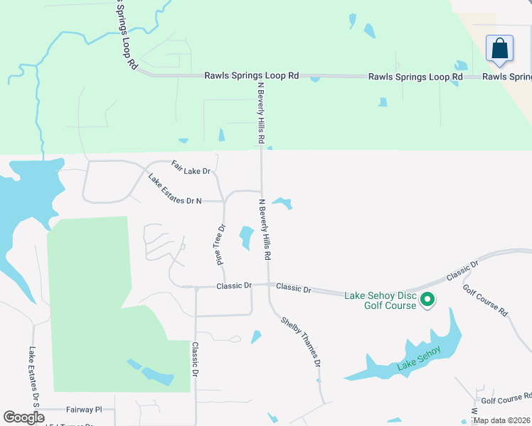 map of restaurants, bars, coffee shops, grocery stores, and more near 65 North Beverly Hills Road in Hattiesburg