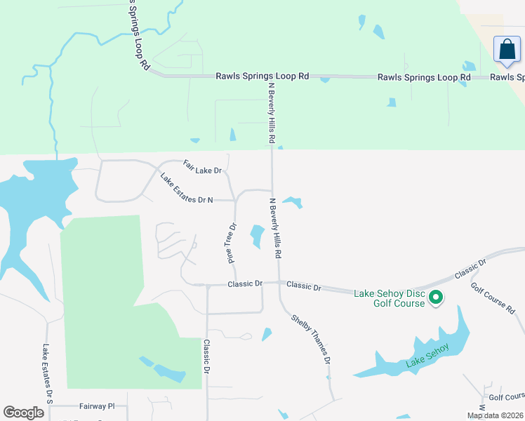 map of restaurants, bars, coffee shops, grocery stores, and more near 65 North Beverly Hills Road in Hattiesburg