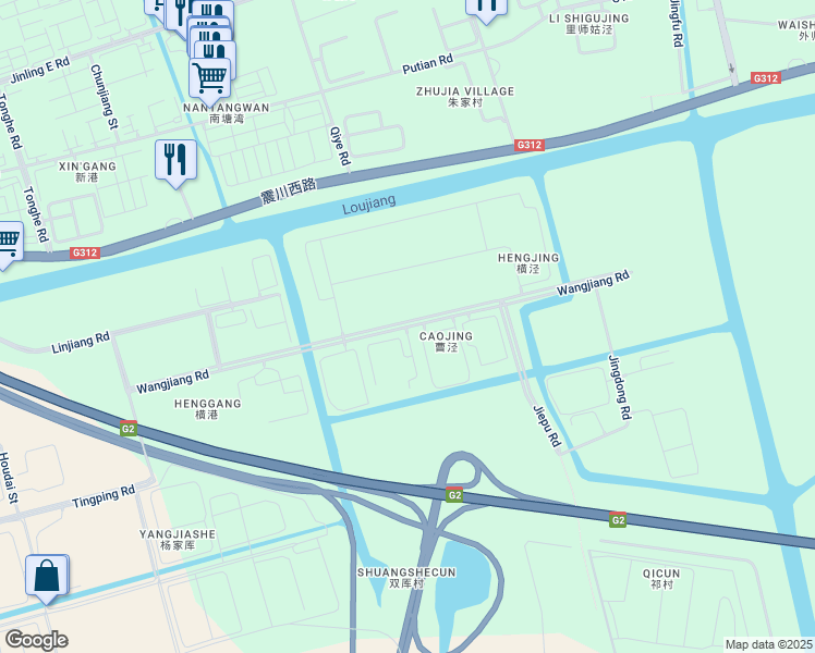 map of restaurants, bars, coffee shops, grocery stores, and more near Wang Jiang Lu in Su Zhou Shi