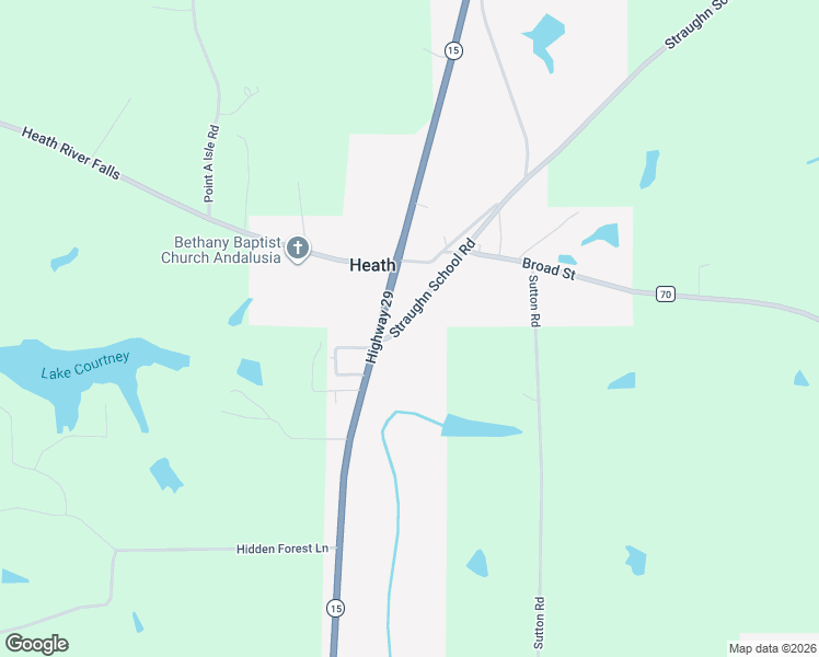 map of restaurants, bars, coffee shops, grocery stores, and more near 25406 Straughn School Road in Andalusia