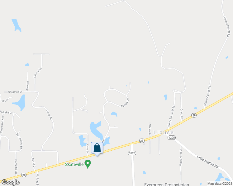 map of restaurants, bars, coffee shops, grocery stores, and more near 519 Azalea Avenue in Pineville