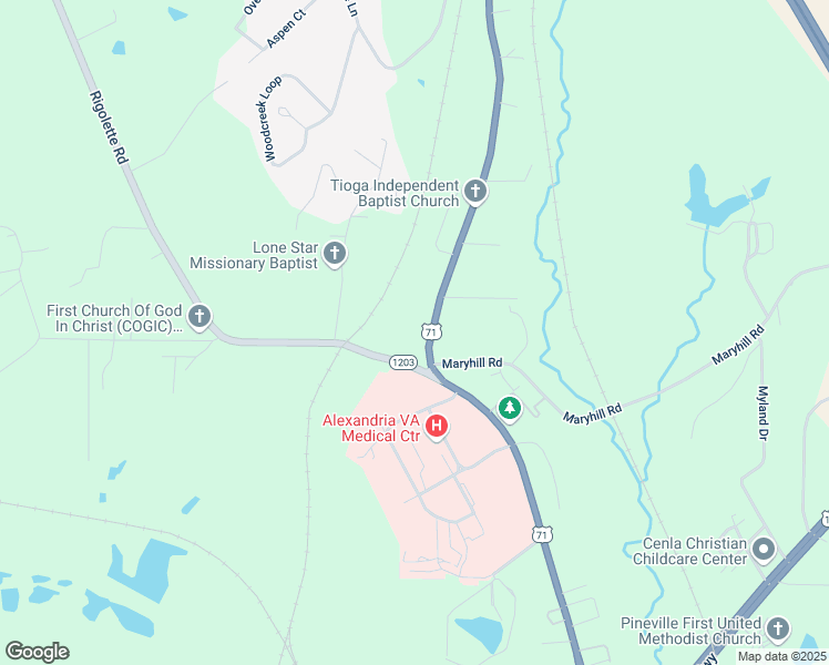 map of restaurants, bars, coffee shops, grocery stores, and more near 2709 Shreveport Highway in Pineville
