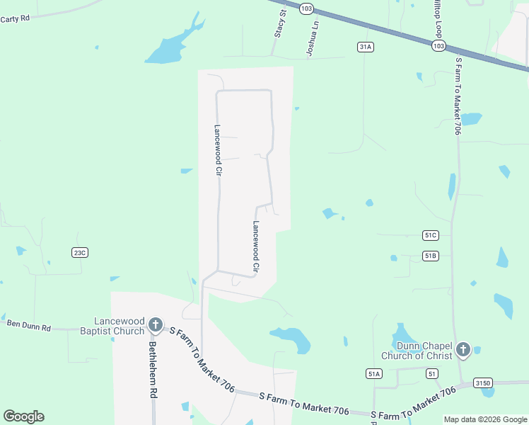 map of restaurants, bars, coffee shops, grocery stores, and more near 122 Lancewood Circle in Lufkin