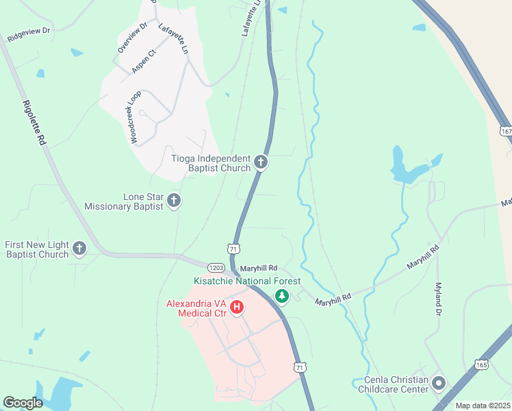 map of restaurants, bars, coffee shops, grocery stores, and more near 2820 Shreveport Highway in Pineville