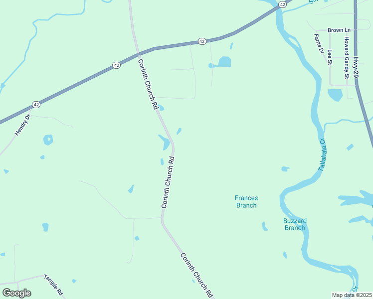 map of restaurants, bars, coffee shops, grocery stores, and more near 205-247 Corinth Church Road in Petal