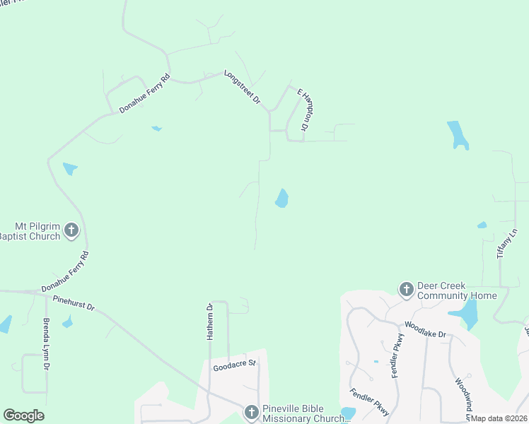 map of restaurants, bars, coffee shops, grocery stores, and more near 416 Longstreet Drive in Pineville