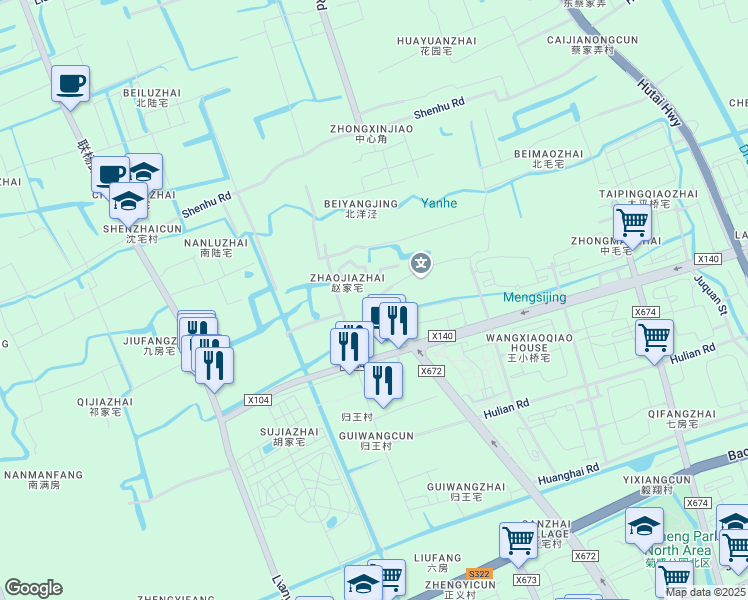 map of restaurants, bars, coffee shops, grocery stores, and more near in 
