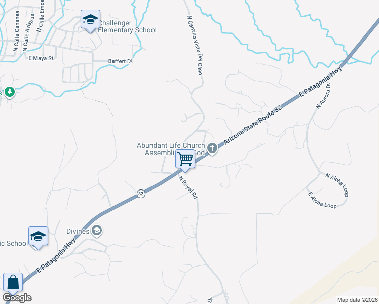 map of restaurants, bars, coffee shops, grocery stores, and more near 1741 North Camino Rebecca in Nogales