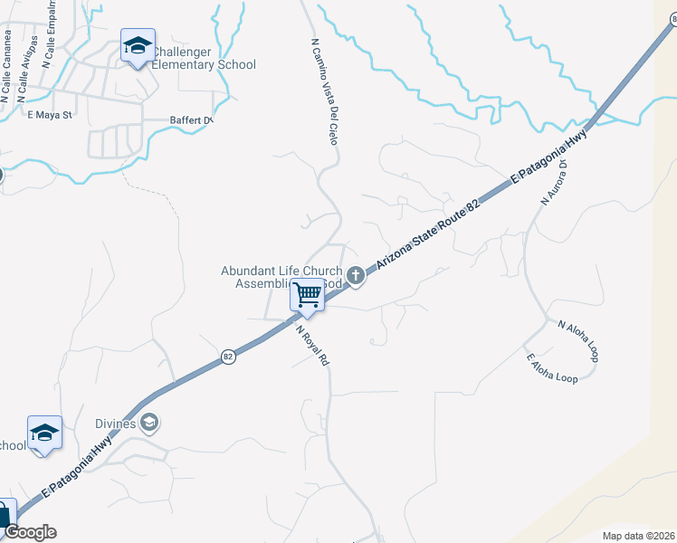 map of restaurants, bars, coffee shops, grocery stores, and more near 1741 North Camino Rebecca in Nogales
