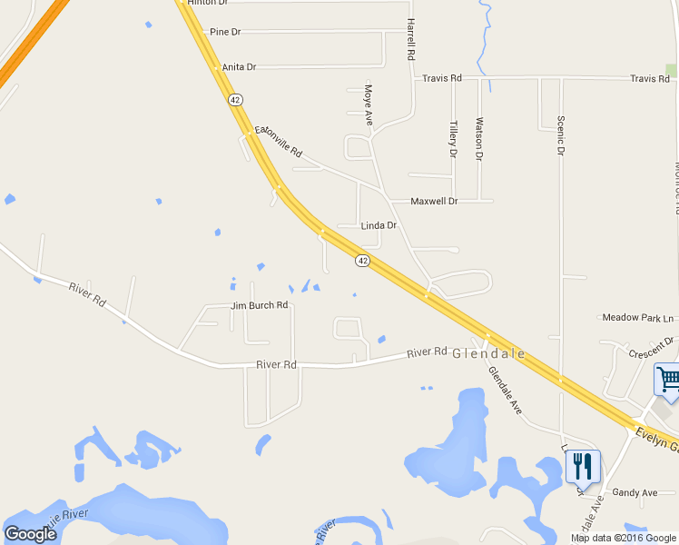 map of restaurants, bars, coffee shops, grocery stores, and more near 2066 Evelyn Gandy Parkway in Hattiesburg