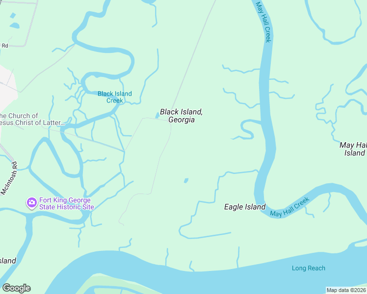 map of restaurants, bars, coffee shops, grocery stores, and more near 1165 Oak Bluff Road Southeast in Darien