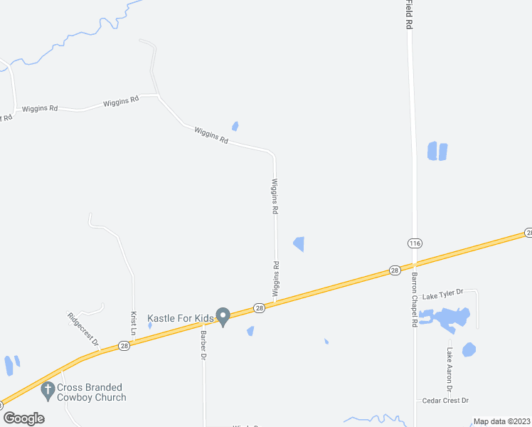 map of restaurants, bars, coffee shops, grocery stores, and more near 2265 Wiggins Road in Pineville