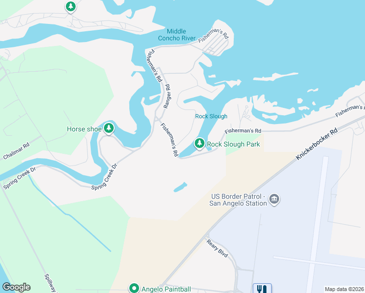 map of restaurants, bars, coffee shops, grocery stores, and more near 2506 Sleepy Hollow Road in San Angelo