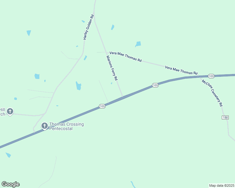 map of restaurants, bars, coffee shops, grocery stores, and more near 13269 Texas 103 in Huntington