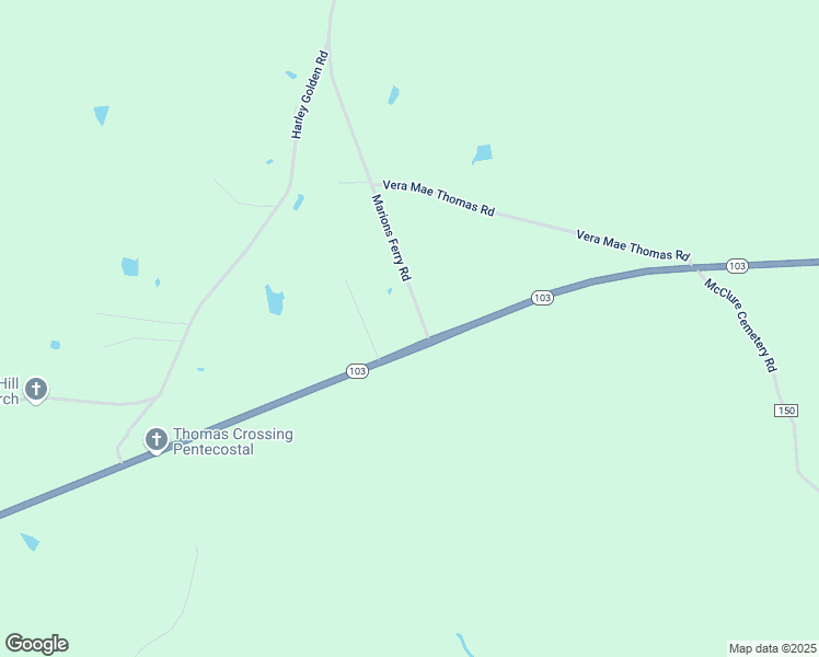 map of restaurants, bars, coffee shops, grocery stores, and more near 13269 Texas 103 in Huntington