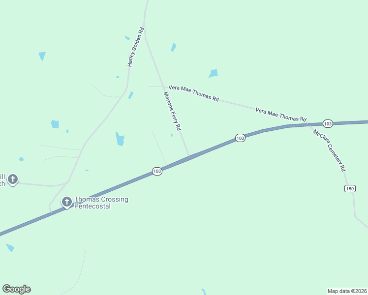 map of restaurants, bars, coffee shops, grocery stores, and more near 13269 Texas 103 in Huntington