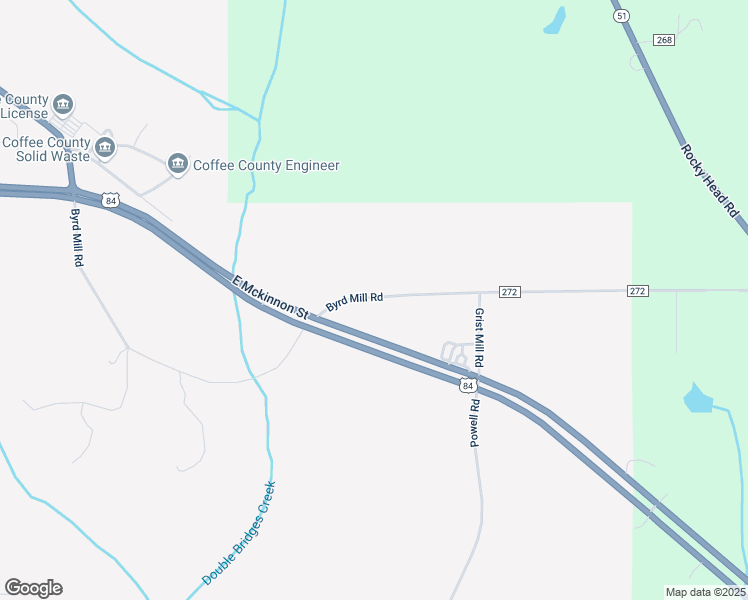 map of restaurants, bars, coffee shops, grocery stores, and more near 160 County Road 272 in New Brockton