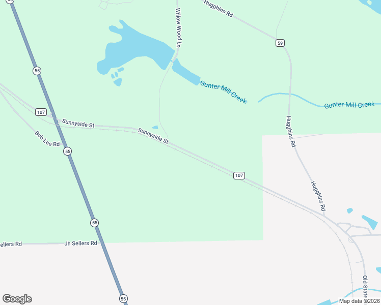 map of restaurants, bars, coffee shops, grocery stores, and more near Sunnyside Street in Red Level