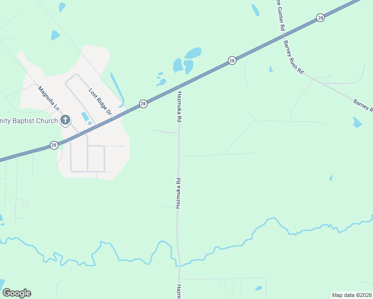 map of restaurants, bars, coffee shops, grocery stores, and more near 261 Hazmuka Road in Pineville