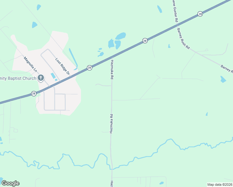 map of restaurants, bars, coffee shops, grocery stores, and more near 261 Hazmuka Road in Pineville