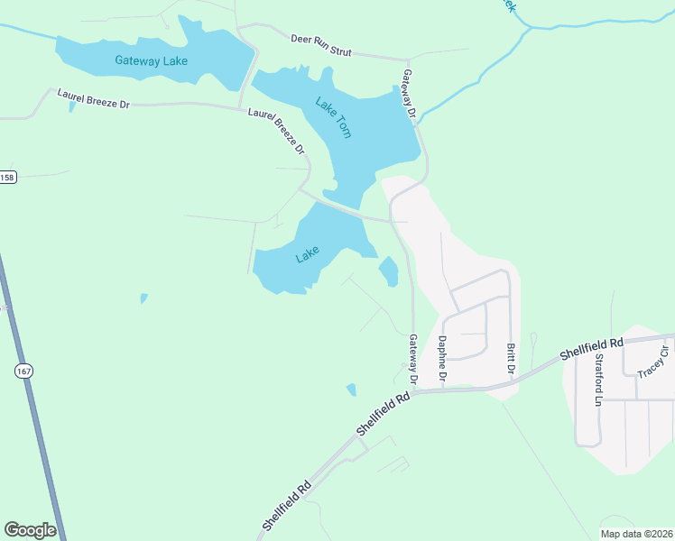 map of restaurants, bars, coffee shops, grocery stores, and more near 108 Oak Bluff Drive in Enterprise