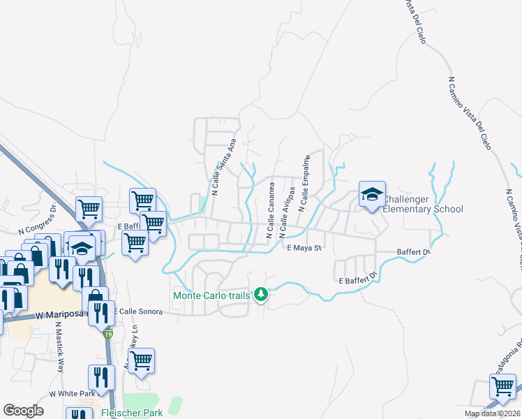 map of restaurants, bars, coffee shops, grocery stores, and more near 2237 North Calle Trinidad in Nogales