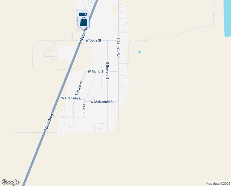 map of restaurants, bars, coffee shops, grocery stores, and more near 154 North Lead Stravenue in Bisbee