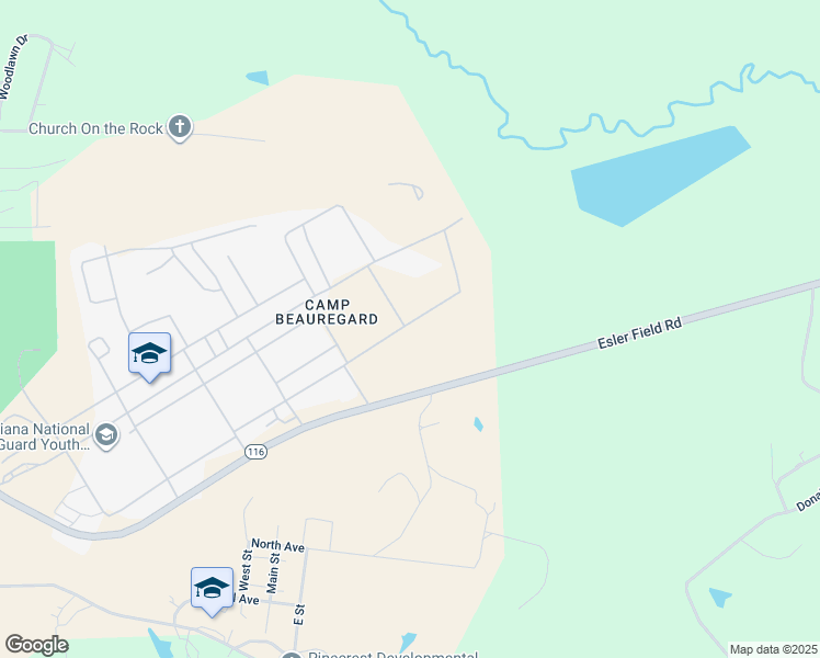 map of restaurants, bars, coffee shops, grocery stores, and more near 1453 15th Street in Pineville