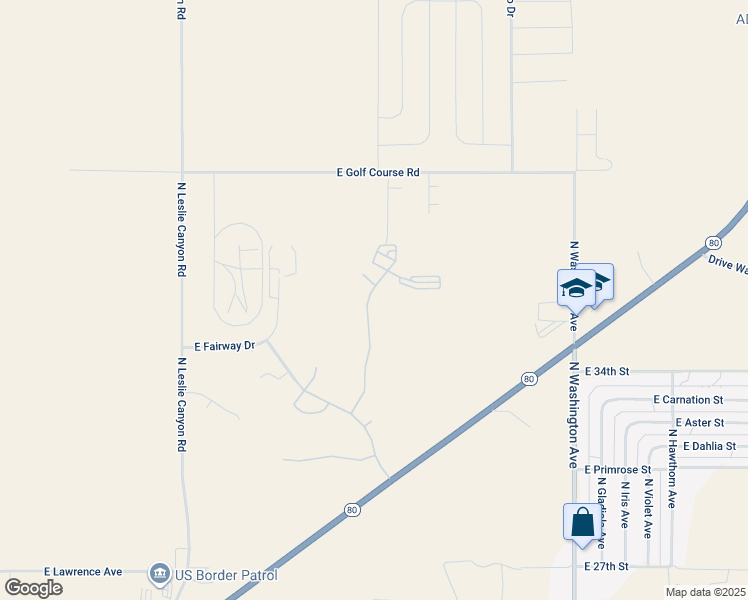 map of restaurants, bars, coffee shops, grocery stores, and more near 3731 Camino Del Rancho in Douglas