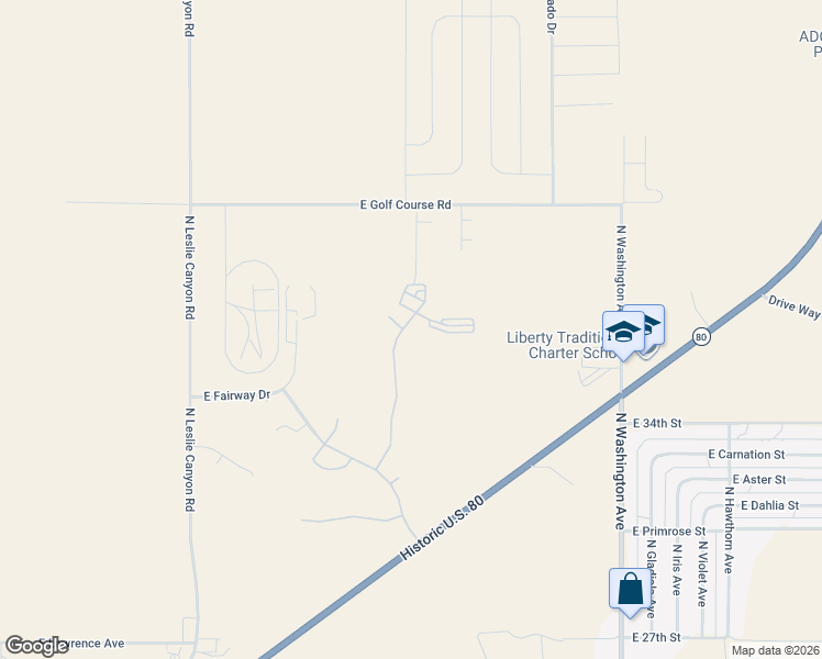 map of restaurants, bars, coffee shops, grocery stores, and more near 3771 Camino Del Rancho in Douglas