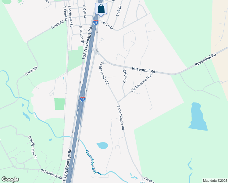 map of restaurants, bars, coffee shops, grocery stores, and more near 905 South Old Temple Road in Lorena