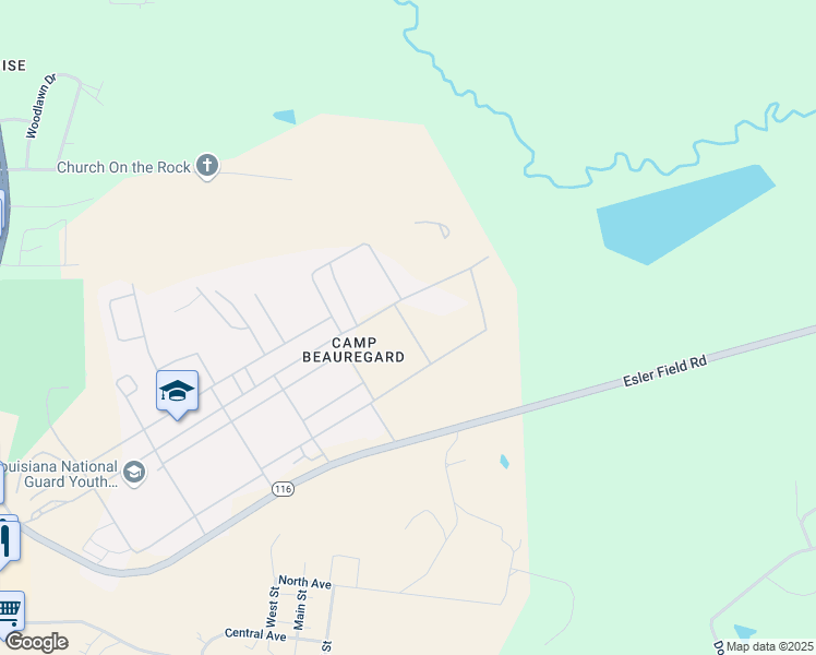 map of restaurants, bars, coffee shops, grocery stores, and more near 1453 15th Street in Pineville