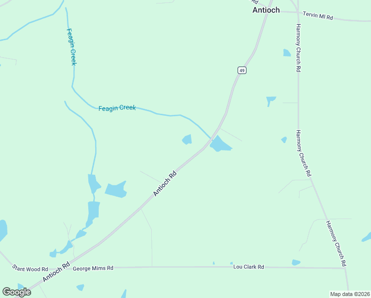 map of restaurants, bars, coffee shops, grocery stores, and more near Antioch Road in Andalusia