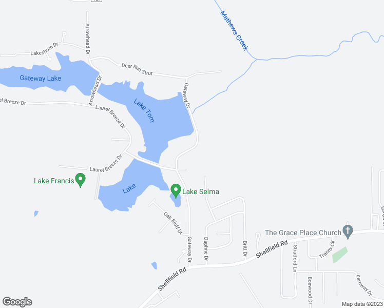 map of restaurants, bars, coffee shops, grocery stores, and more near 306 Gateway Drive in Enterprise