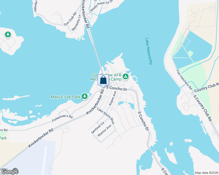 map of restaurants, bars, coffee shops, grocery stores, and more near 7409 Aspen Ave in San Angelo