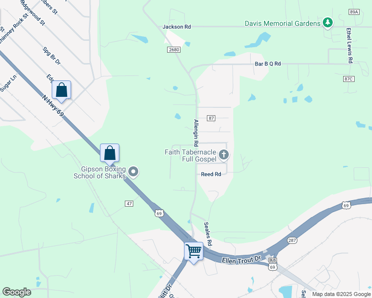 map of restaurants, bars, coffee shops, grocery stores, and more near 155 Holcombe Road in Lufkin