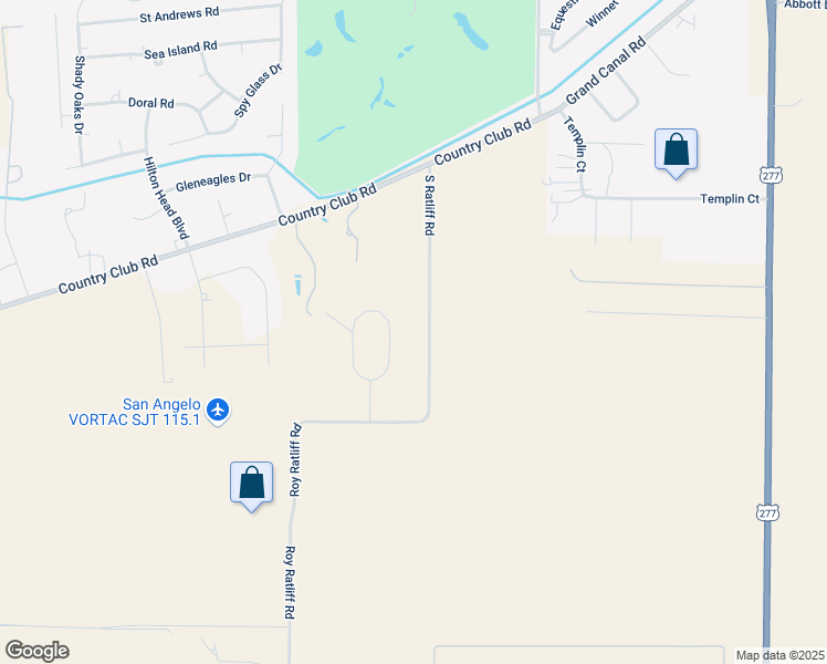 map of restaurants, bars, coffee shops, grocery stores, and more near 1942 Country Club Estates Cir in San Angelo