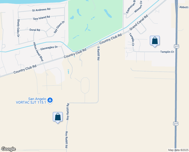 map of restaurants, bars, coffee shops, grocery stores, and more near 1942 Country Club Estates Cir in San Angelo